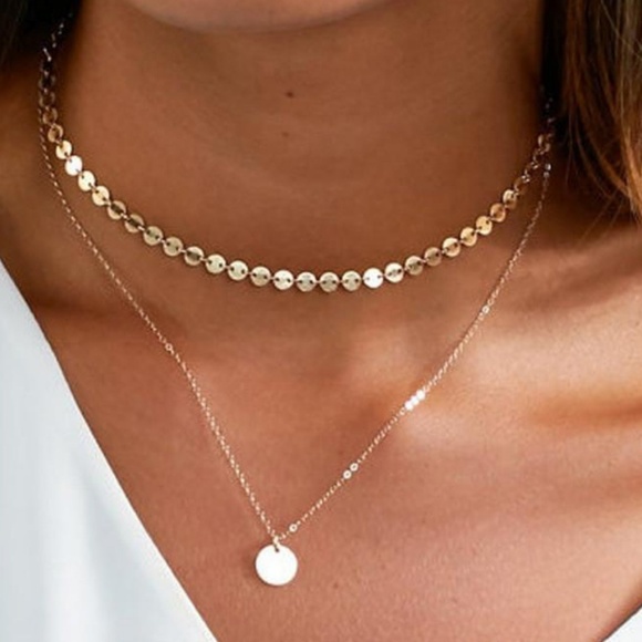 Gorgeous Coin Layered Boho Necklace Choker NEW - Picture 2 of 6